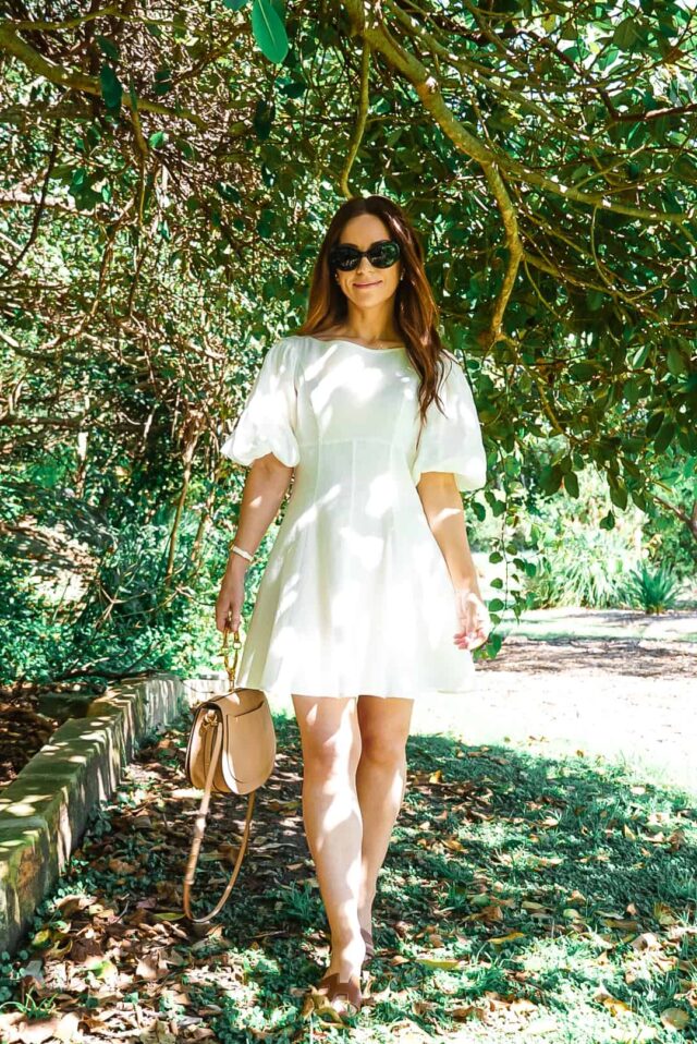 As far as specific pieces of clothing go, there’s something undeniably classic and fresh with a white dress for summer. Whether in cotton or linen, plain or accented with broderie anglaise or lace, I feel as if the perfect white dress for the warmest season has constantly eluded me. Many have come and most have gone – either sold to the pre-loved market or donated, sent on their way to live a better life with a new owner.