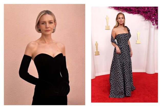 Carey Mulligan and Jennifer Lawrence at the Oscars