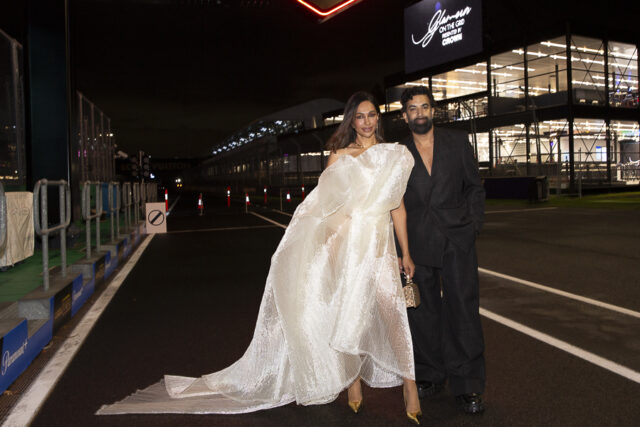 Sharon Johal and husband Ankur Dogra are the hottest Fashion Celebrity Couple right now, as they arrive in Style at the AusGP – ‘Glamour on the Grid’.