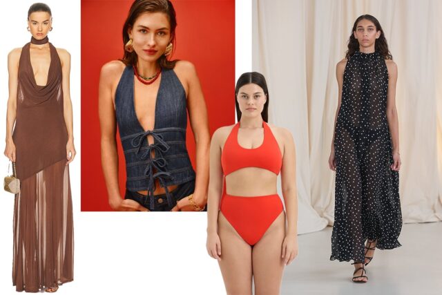 How to wear the season's biggest trend, the halter neck